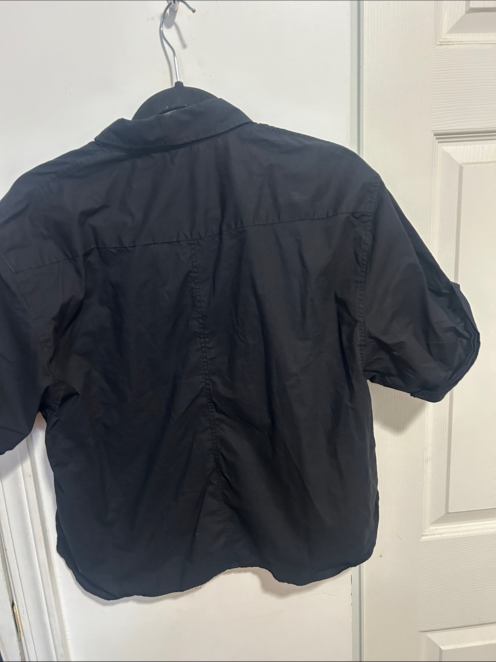 Zara Black Short-Sleeve Casual Button-Down Shirt - Picture 6 of 6